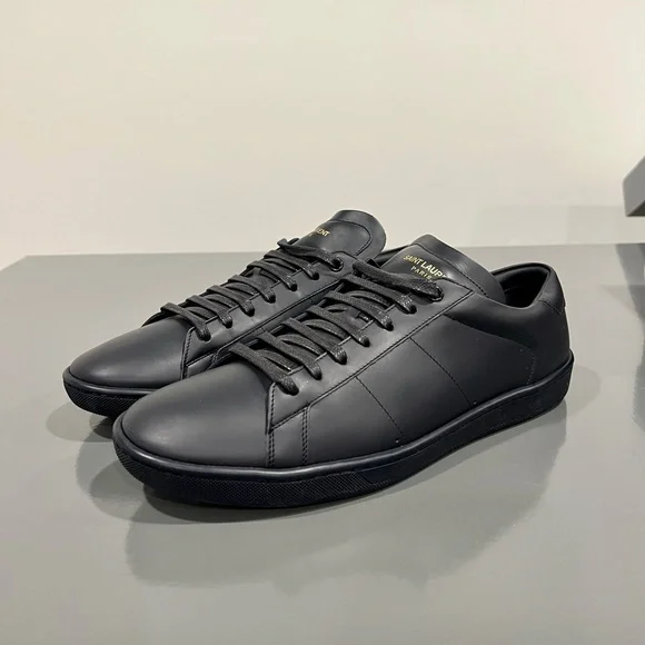 Shoes Saint Laurent Sl01 Black YSL Saint Laurent SL01 Low Top Navy